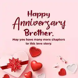 Happy anniversary message for brother