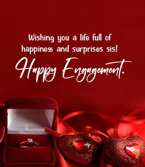 Happy Engagement messages for sister