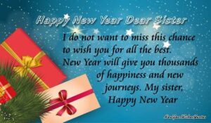 Happy new year Messages for sister