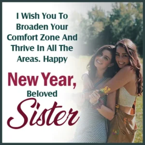 Happy new year Messages for sister